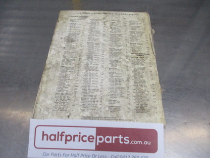 Gregory's Scientific Publications Service And Repair Manual No: 189 Suits Sigma GH/GJ Used Part