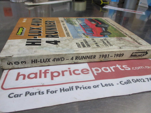 Gregory's Manual Suits Toyota Hilux/Forerunner 1981 To 1989 2.4L Used Part
