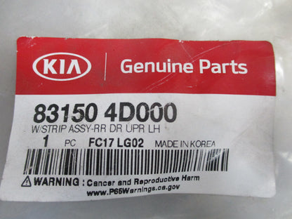 KIA Carnival Genuine Left Rear Upper Weather Strip New Part