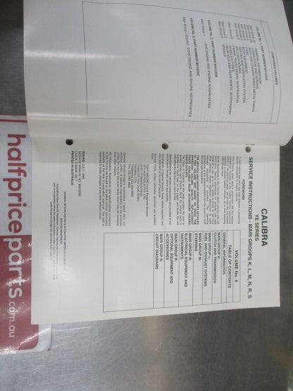 Holden YE Calibra Genuine Servicing Instruction Vol 4 Manual Used Part