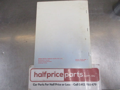 Nissan Pintara U12 Series Genuine Introduction To Nissan Pintara Used Book