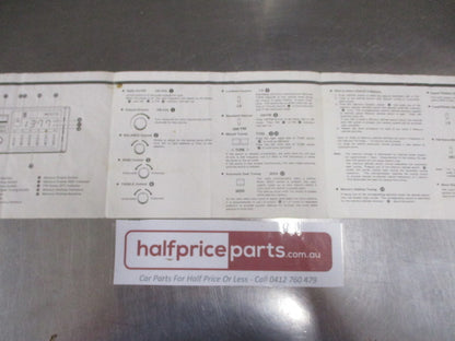 Holden VK Commodore Genuine Stereo Operating Instructions Micro Command System Used Part