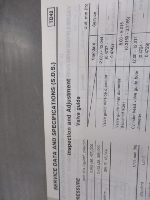 Nissan W40 TD42 Service Manual Supplement 4 Used Book