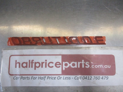 Mazda BT-50 Genuine 3.0L DI Turbo Front Door Chrome Emblem New Part
