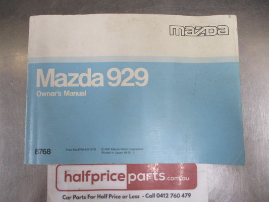 Mazda 929 Genuine Owners Manual Used Part VGC