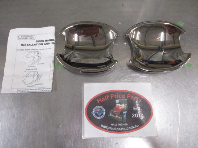 Mitsubishi Triton MN Genuine Chrome Protector Door Handles Pair New Part