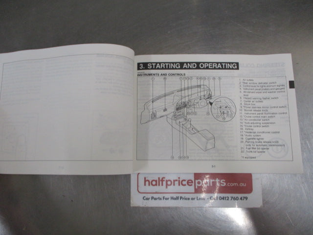 Mazda 929 Genuine Owners Manual Used Part VGC