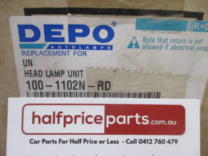 DEPO Universal Head Light Left Or Right 200mm x 140mm New Part