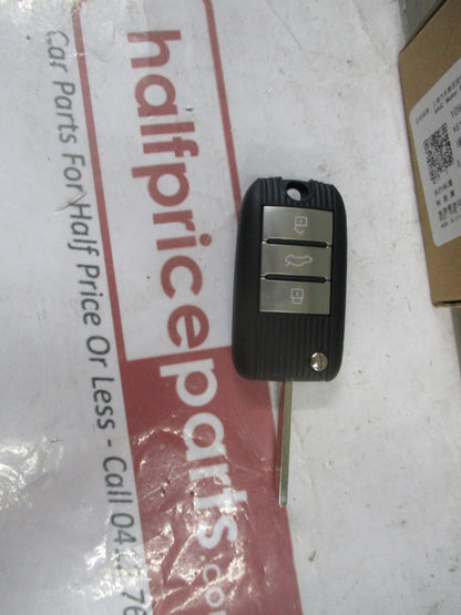 MG ZS Genuine 3 Button Flip Remote Key (Un-Cut) New Part