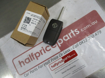 MG ZS Genuine 3 Button Flip Remote Key (Un-Cut) New Part