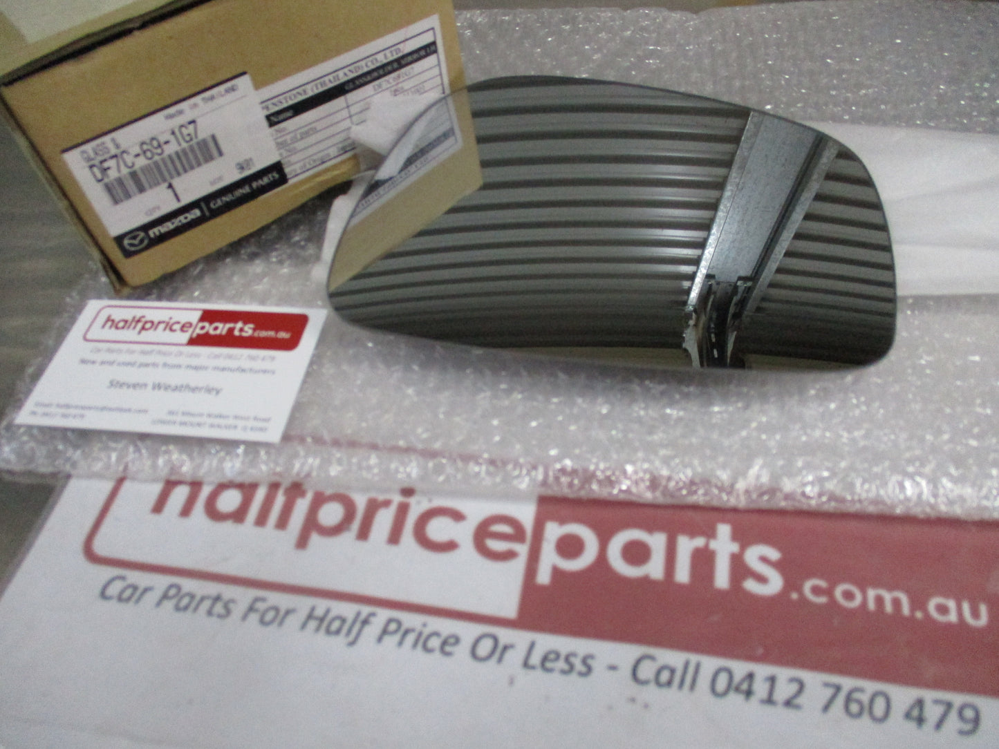 Mazda 3 Genuine Passenger Outer Mirror Glass And Holder New Part