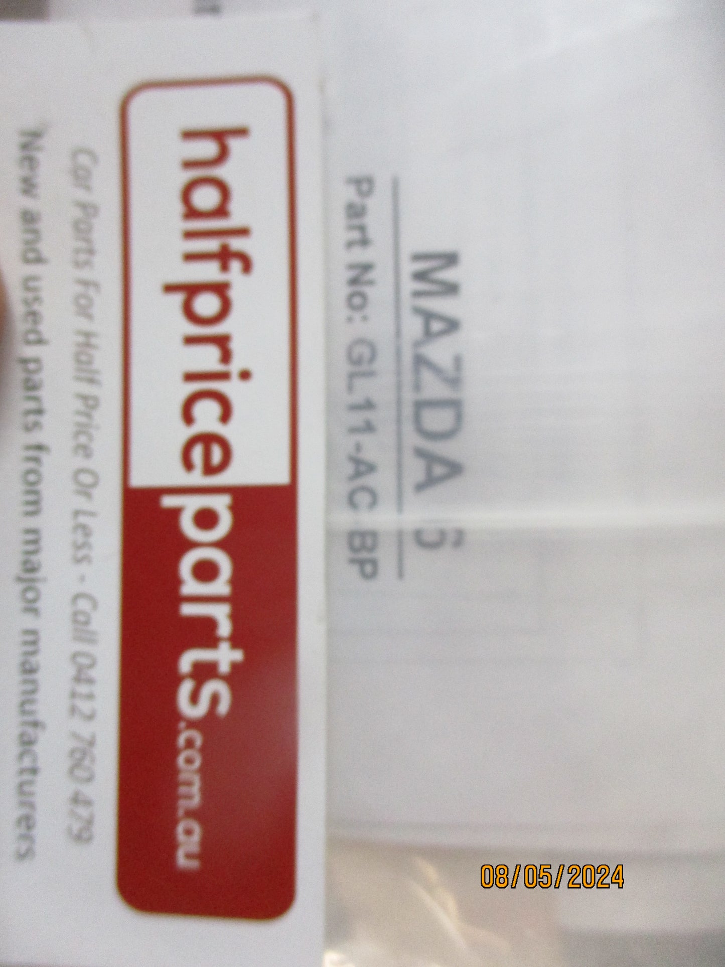 Mazda 6 GL Genuine Clear Bonnet Protector Kit New Part