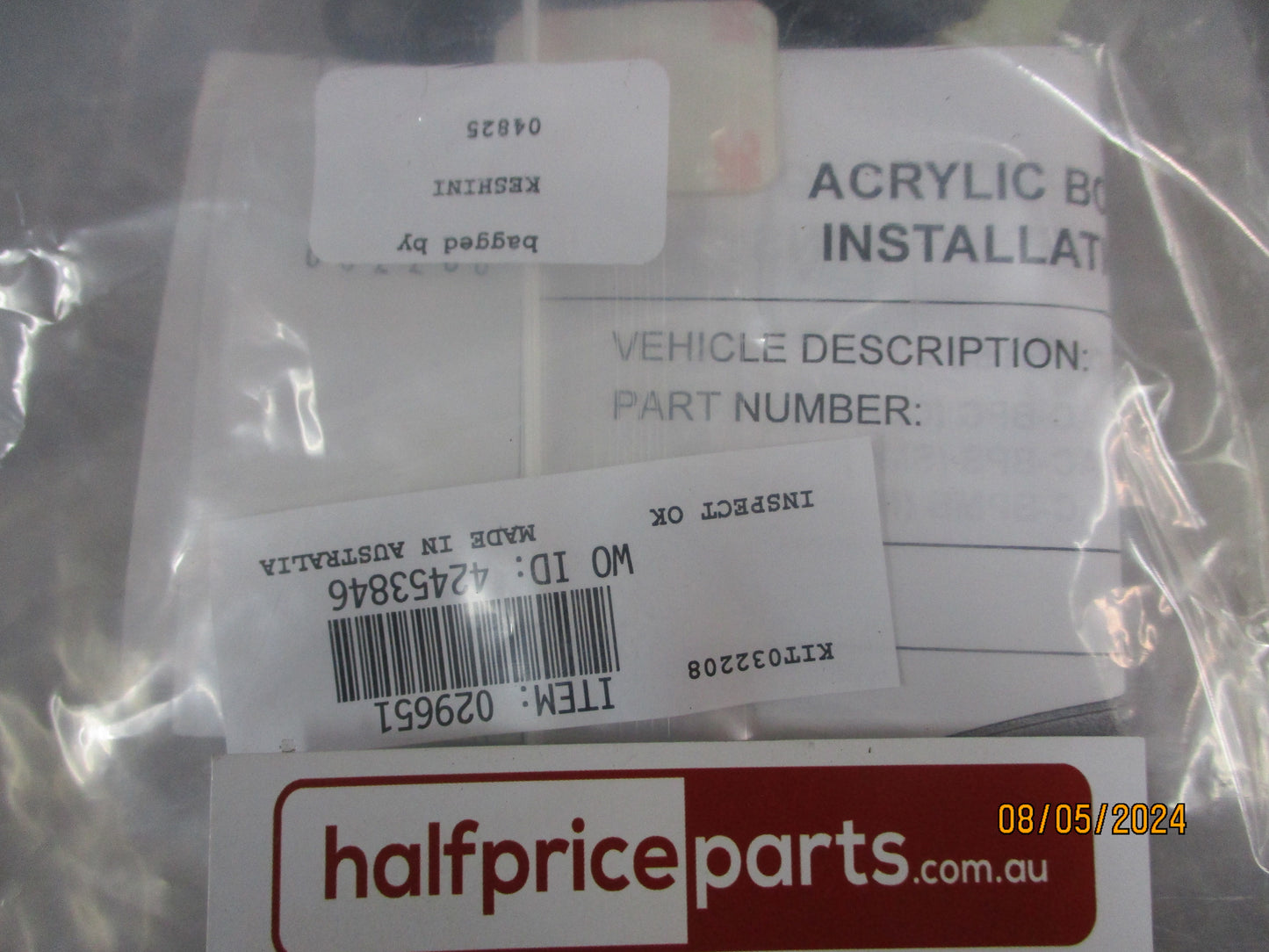 Mazda BT-50 UP-UR Genuine Clear Bonnet Protector Kit New Part