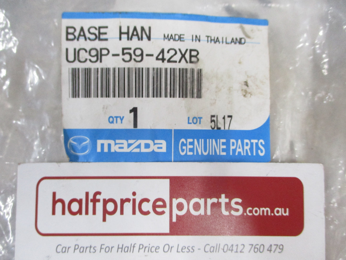 Mazda BT-50 Dual Cab Genuine Left Hand Front Door Internal Handle (Passenger) New Part