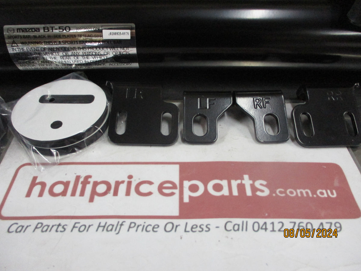 Mazda BT-50 TF Genuine Black Sports Bar Kit With Brake Light New Part