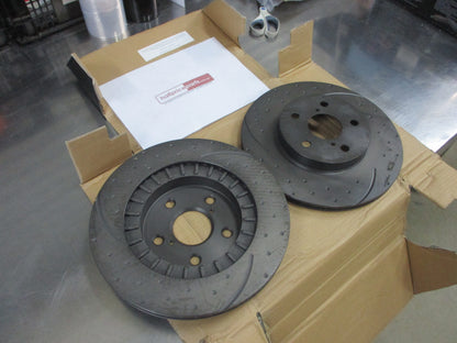 RDA Front Disc Brake Rotors (Pair) Slott/Dimp Suit Toyota Rav4 New Part