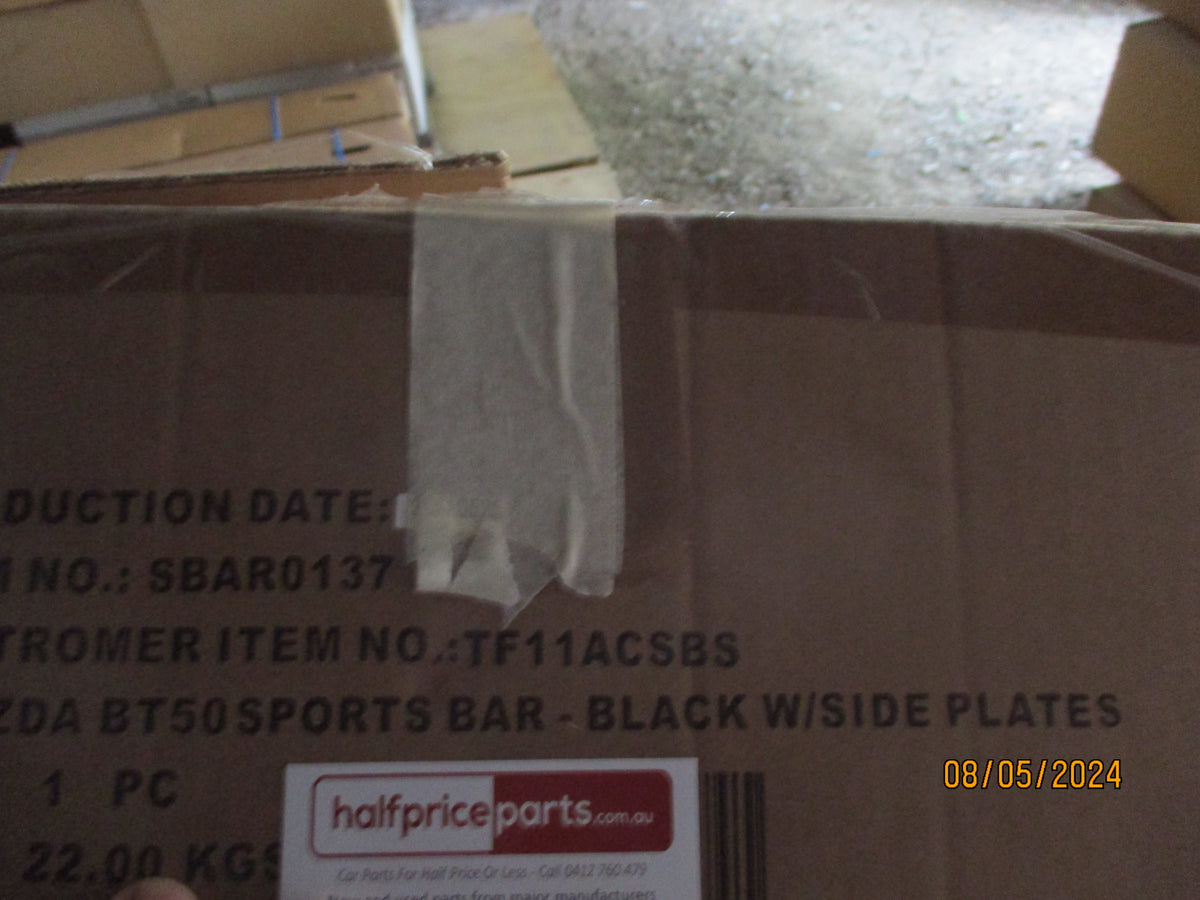 Mazda BT-50 TF Genuine Black Sports Bar Kit With Brake Light And Wing Plates New Part