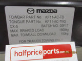 Mazda CX-5 KF Genuine Tow Bar Bar Kit New Part