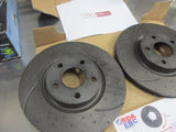 DBA Slotted/Dim Front Disc Rotor (Pair) Suits Ford Focus/Volvo New Part