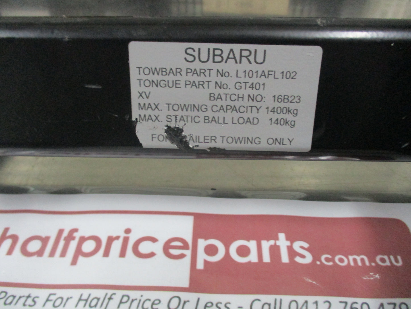 Subaru Crosstrek/XV GU Genuine Detach Tow Bar Kit New Part