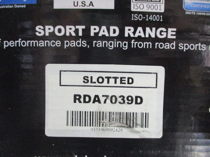 DBA Slotted/Dim Front Disc Rotor (Pair) Suits Ford Focus/Volvo New Part