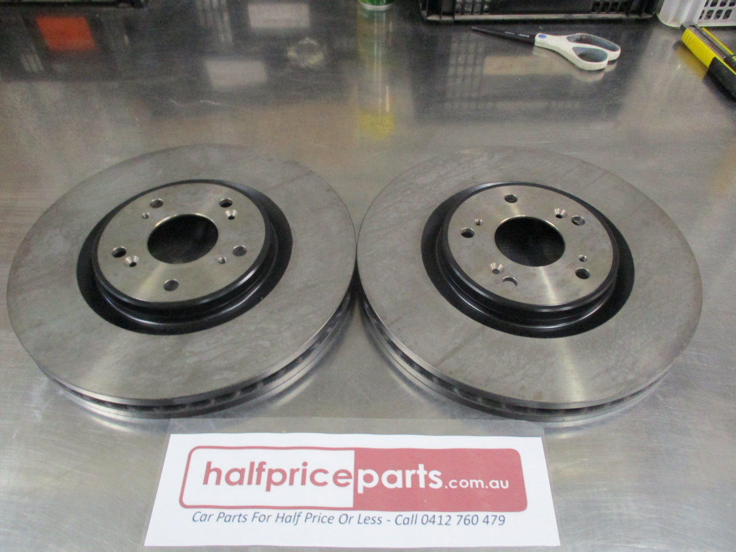 Honda Accord Genuine Front Vented Front Brake Disc Rotors (Pair) New Part