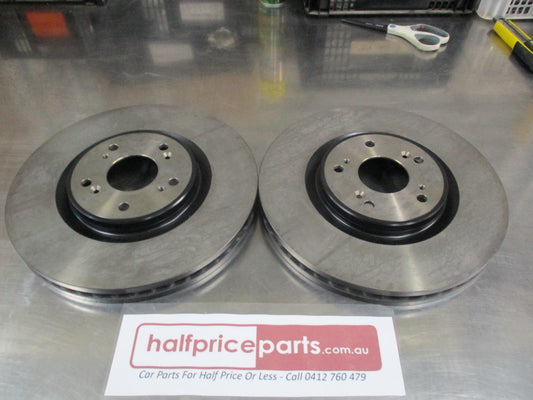 Honda Accord Genuine Front Vented Front Brake Disc Rotors (Pair) New Part