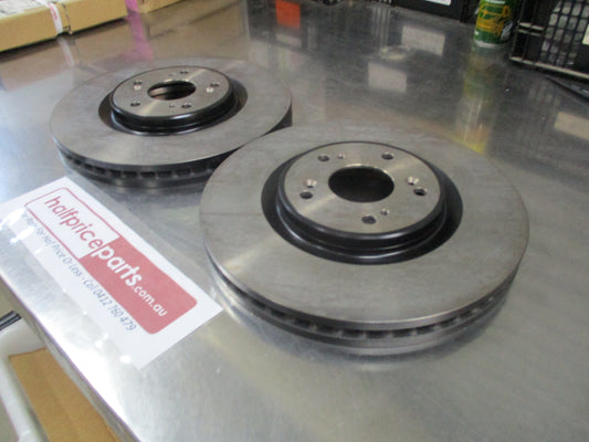 Honda Accord Genuine Front Vented Front Brake Disc Rotors (Pair) New Part