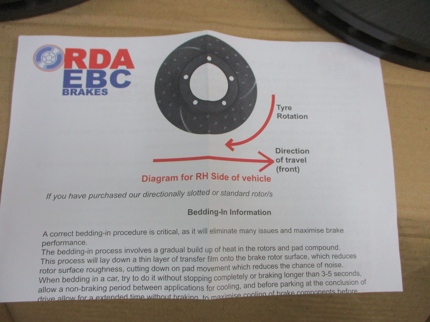 RDA Front Disc Rotors (Pair) Slotted/Dim Suits Holden Vectra JR-JS-JS2 New Part