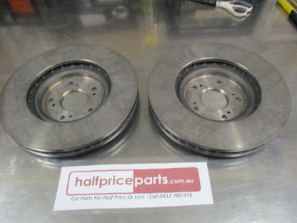 Honda Accord Genuine Front Vented Front Brake Disc Rotors (Pair) New Part