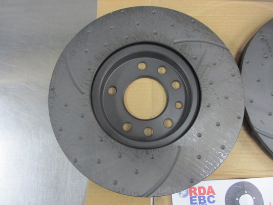 RDA Front Disc Rotors Slotted/Dimpled Suits Holden Vectra JR/JS/JS2 (Sold As Only) New Part