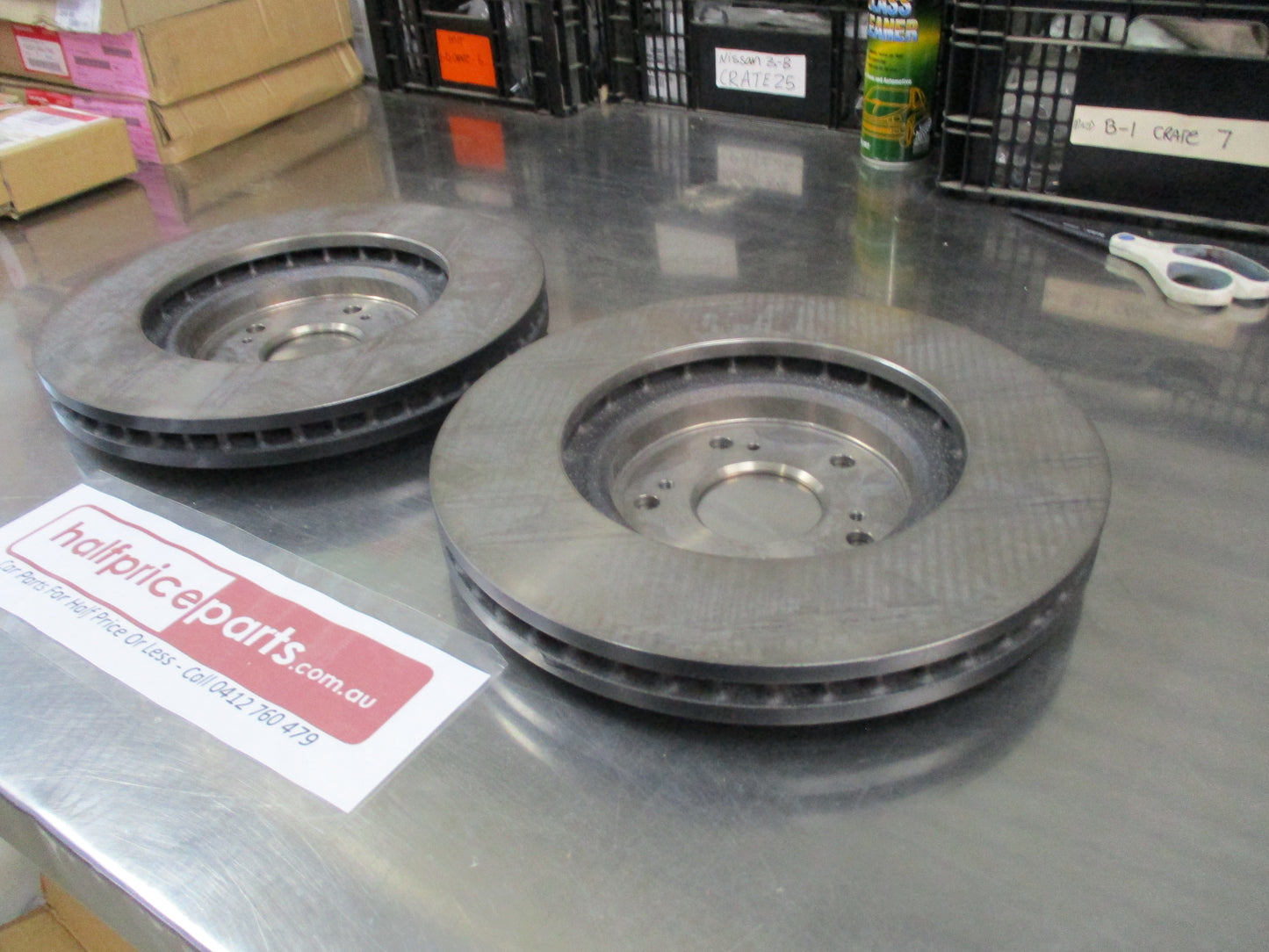 Honda Accord Genuine Front Vented Front Brake Disc Rotors (Pair) New Part
