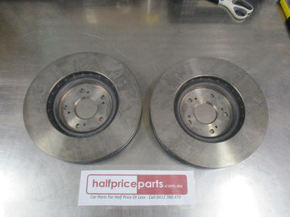 Honda Accord Genuine Front Vented Front Brake Disc Rotors (Pair) New Part