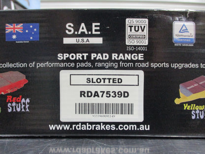 RDA Front Disc Rotors (Pair) Slotted/Dim Suits Holden Vectra JR-JS-JS2 New Part