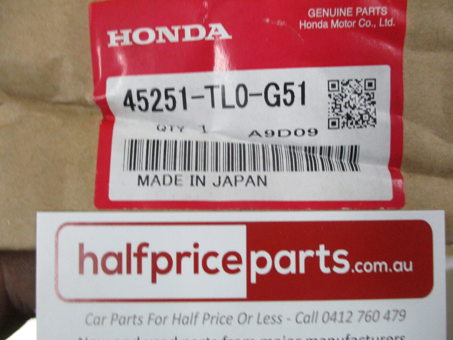Honda Accord Genuine Front Vented Front Brake Disc Rotors (Pair) New Part