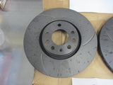 RDA Front Disc Rotors (Pair) Slotted/Dim Suits SAAB 9.3/9.5 Holden Vectra New Part