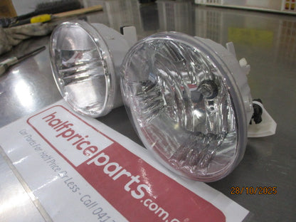 Fog Light Pair Large 12 Volt Left And Right Used Part VGC