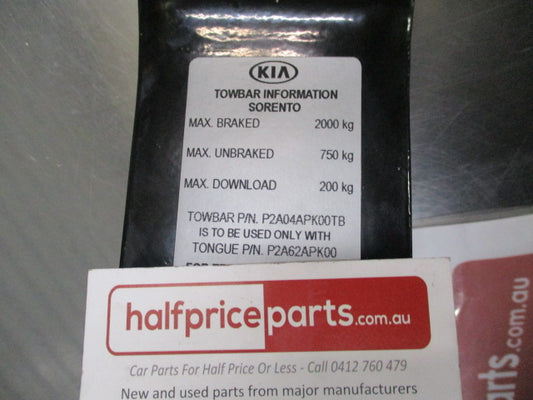 Kia Sorento Genuine Class 4 Tow Bar Tongue New Part