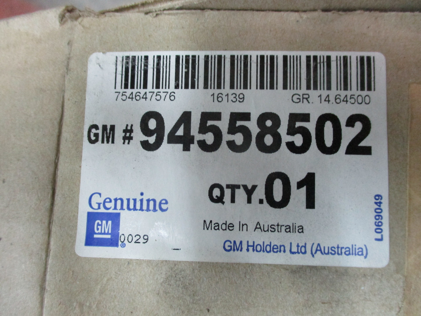 Holden Cruze Genuine Left Hand Rear SRS Airbag Trim Panel New Part