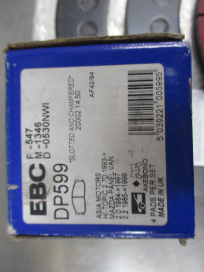EBC Front Disc Brake Pad Set Suits Mazda E2200 Panel Van New Part