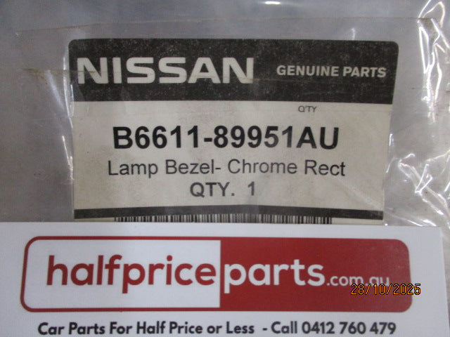 IPF Nissan Genuine Rectangle Replacement Chrome Lamp Bezel New Part