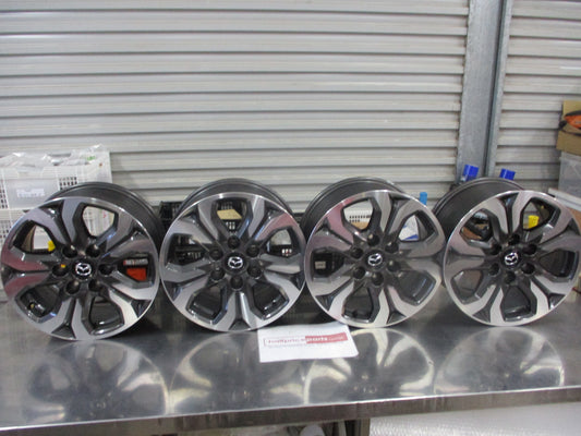 Mazda BT-50 XTR/UR Genuine Alloy Wheels Set of 4 With Centre Caps 17x8J Used Part VGC
