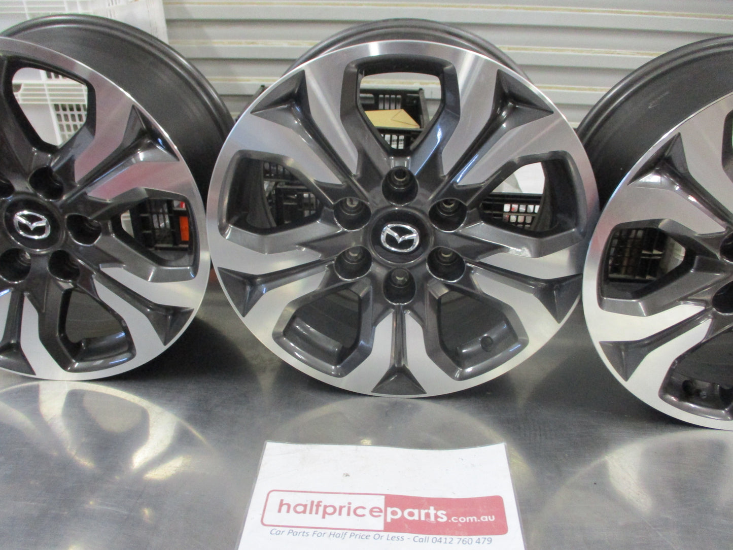 Mazda BT-50 XTR/UR Genuine Alloy Wheels Set of 4 With Centre Caps 17x8J Used Part VGC