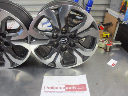 Mazda BT-50 XTR/UR Genuine Alloy Wheels Set of 4 With Centre Caps 17x8J Used Part VGC