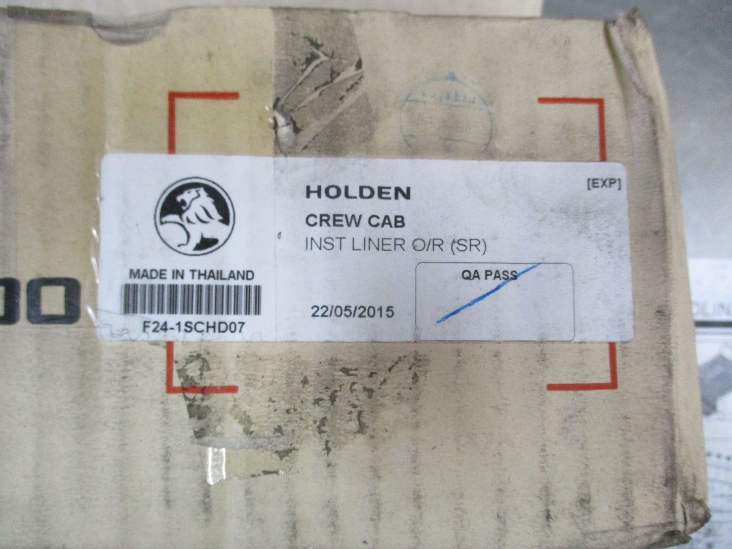 Holden Colorado Genuine Tub Liner Fitting Kit New