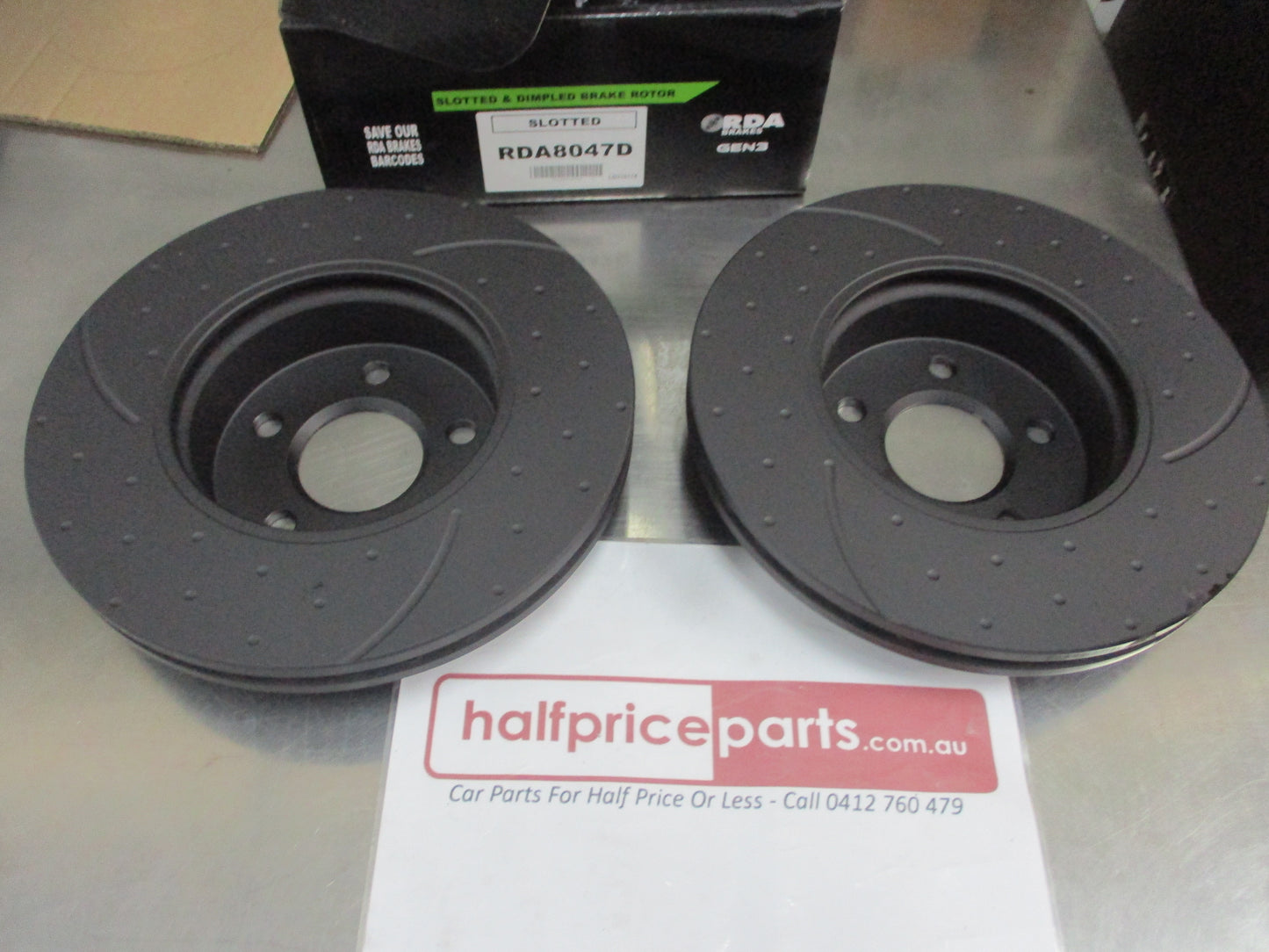 RDA Front Slotted/Dimpled Brake Rotors (Pair) Suits Mercedes Benz W204 C 200 New Part