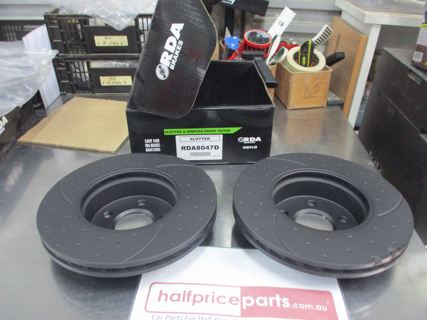 RDA Front Slotted/Dimpled Brake Rotors (Pair) Suits Mercedes Benz W204 C 200 New Part
