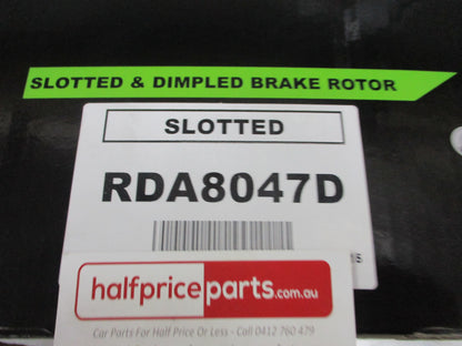 RDA Front Slotted/Dimpled Brake Rotors (Pair) Suits Mercedes Benz W204 C 200 New Part