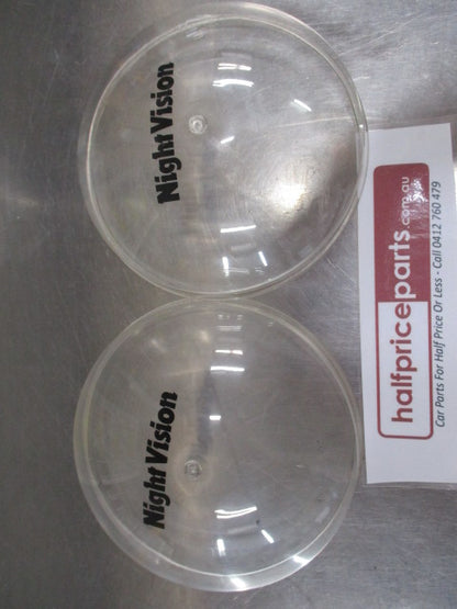 Night Vision Genuine 5 3/4'' Round Clear Fog Light Protectors Suits Ford Falcon BA/BF  (Sold As Pair ONLY) New Part