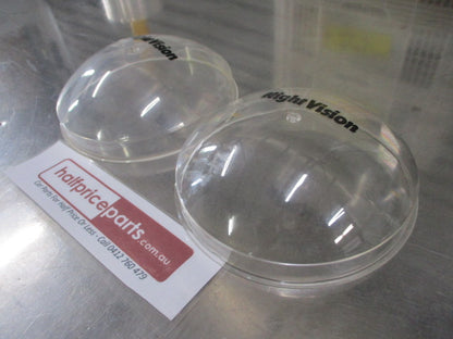 Night Vision Genuine 5 3/4'' Round Clear Fog Light Protectors Suits Ford Falcon BA/BF  (Sold As Pair ONLY) New Part